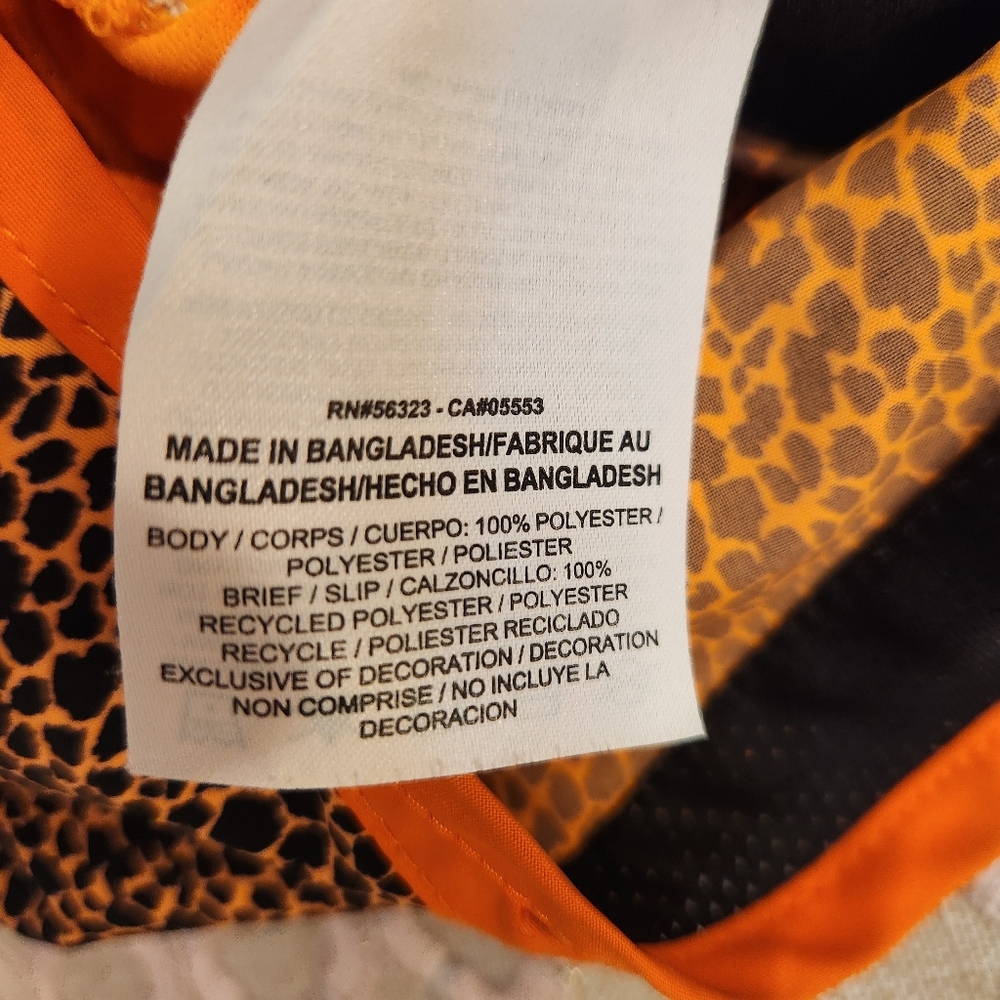 Nike Women's Tempo Dri-FIT Mid Rise Running Shorts Orange Animal Print, Size XS - Picture 7 of 12